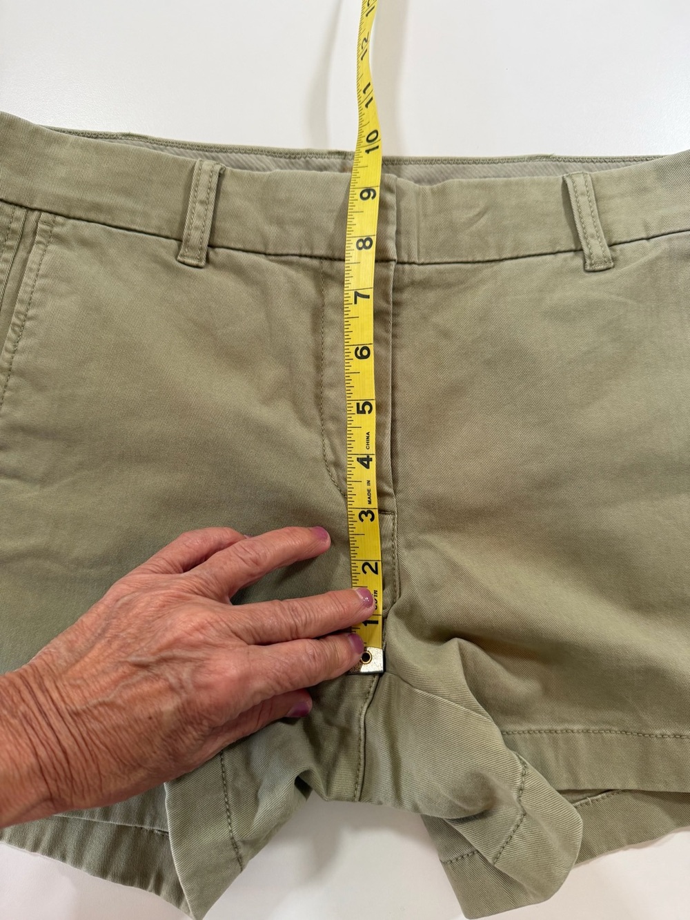 J.Crew Re-Imagined Olive Chino Shorts Size 4 Fair Trade X-92 - Picture 12 of 16